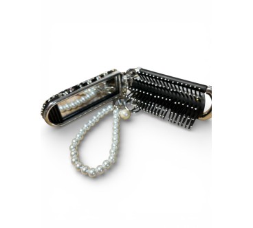 SZCZOTKA Z LUSTERKIEM DO TOREBKI MINI BRELOK