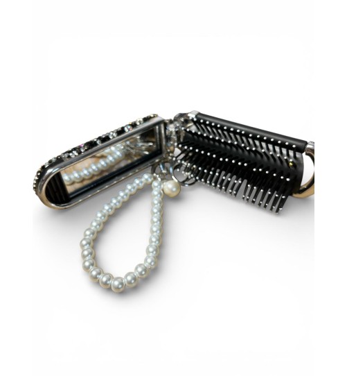 SZCZOTKA Z LUSTERKIEM DO TOREBKI MINI BRELOK