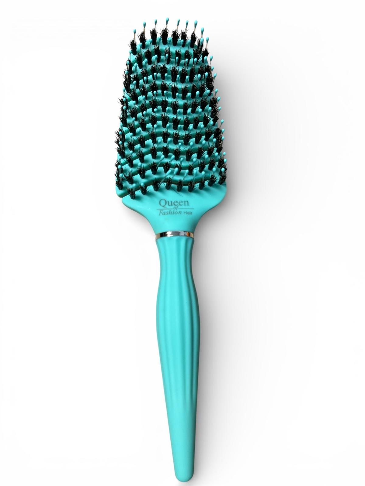 S11 SZCZOTKA SYLIKONOWA Z WŁOSIEM Z DZIKA  TURKUSOWA