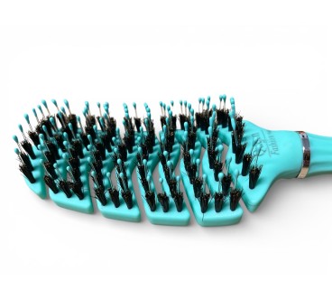 S11 SZCZOTKA SYLIKONOWA Z WŁOSIEM Z DZIKA  TURKUSOWA