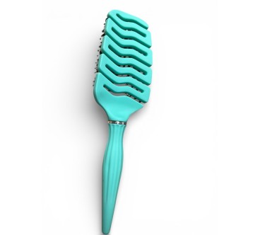 S11 SZCZOTKA SYLIKONOWA Z WŁOSIEM Z DZIKA  TURKUSOWA