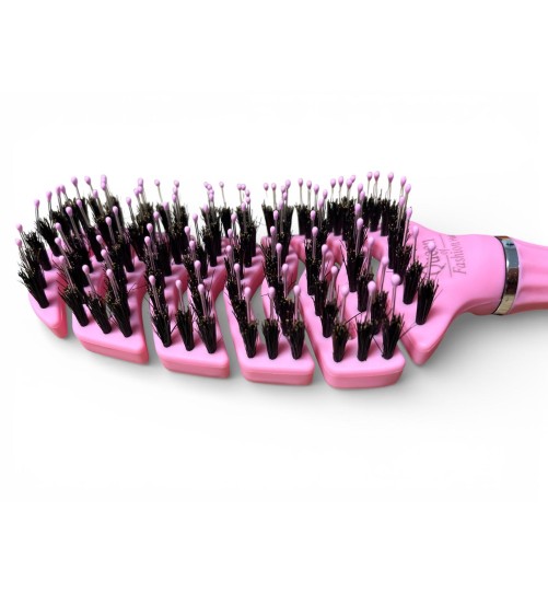 S14 SZCZOTKA SILIKONOWA Z WŁOSIEM DZIKA RÓŻOWA