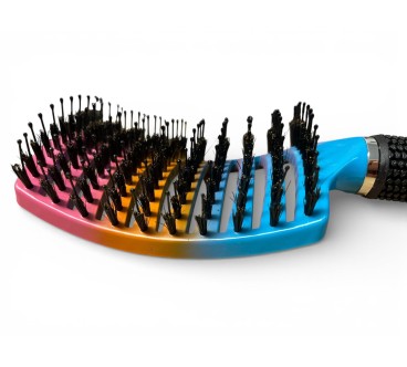 S7 SZCZOTKA Z WŁOSIEM Z DZIKA  KOLOROWA