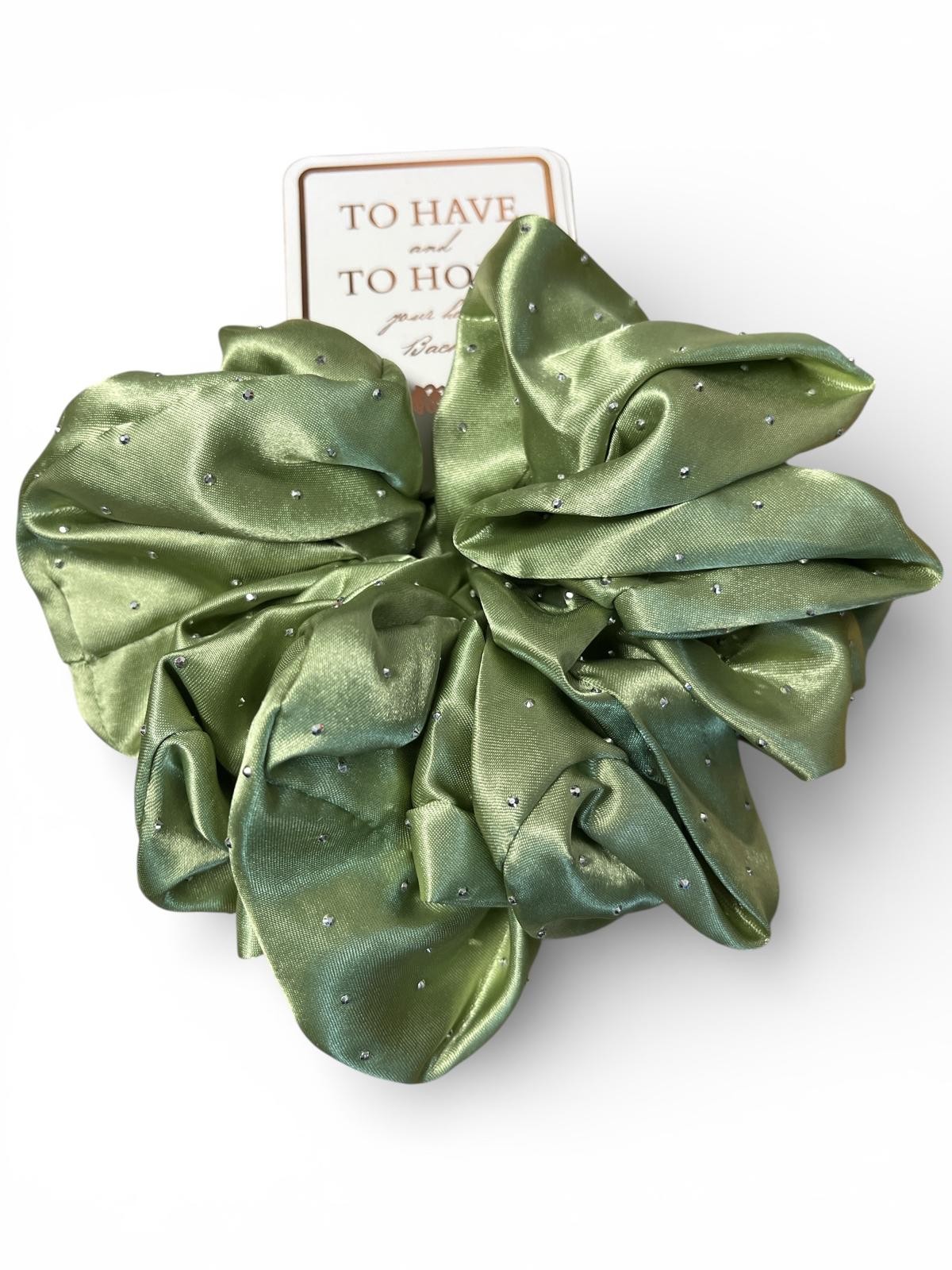 GUMKA SATYNOWA OLIWKA Z CYRKONIAMI