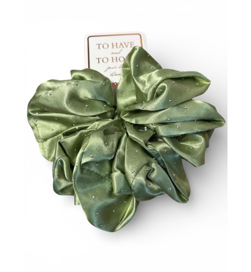 GUMKA SATYNOWA OLIWKA Z CYRKONIAMI