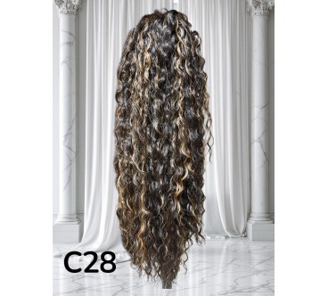 KUC C28 BARDZO CIEMNY BRĄZ Z PASEMKAMI CIEPŁEGO BLONDU