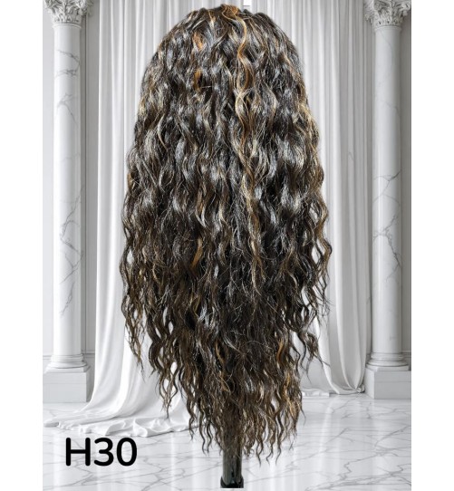 KUC H30 KLAMERKA BARDZO CIEMNY BRĄZ Z PASEMKAMI CIEPŁEGO BLONDU