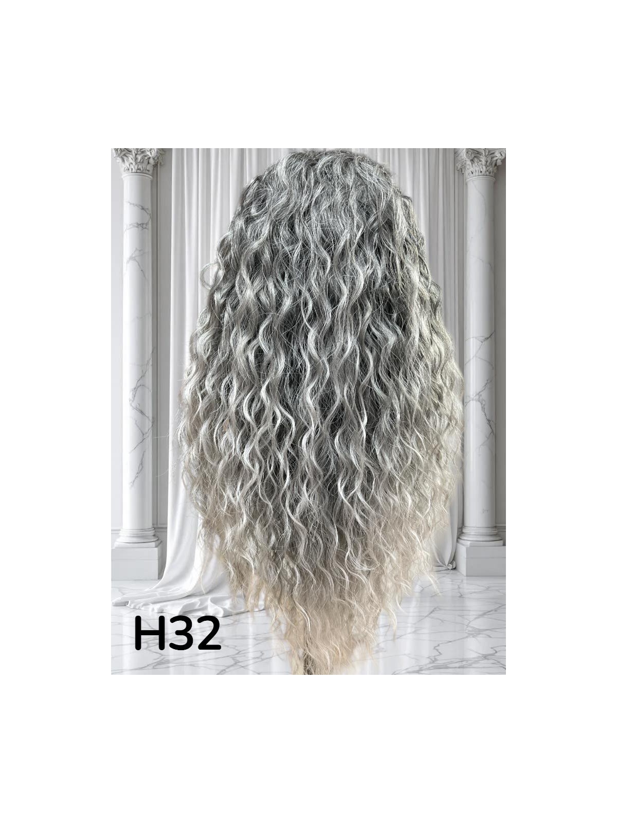 KUC H32 OMBRE CZARNY Z POPIELEM