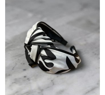 Op.53 Opaska materiałowa biało-czarna