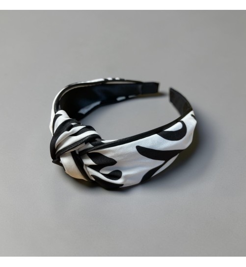 Op.53 Opaska materiałowa biało-czarna