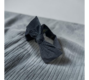 OP.57 Czarna opaska z kokardką na druciku