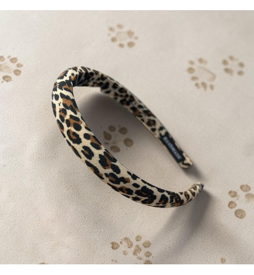 Op.59 Zestaw cieniutka opaska panterka+ dwie piękne gumki panterka