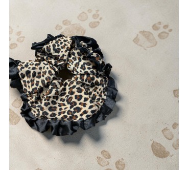 Op.59 Zestaw cieniutka opaska panterka+ dwie piękne gumki panterka