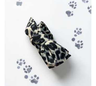 Opaska Op.73 panterka popielato-czarna z kokardką