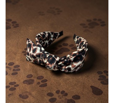 Opaska OP71Panterka Czekoladowo-Czarna