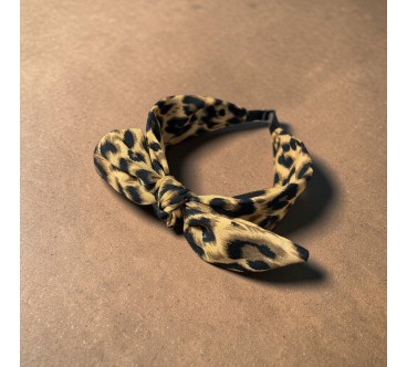 Opaska Op.62 PANTERKA BRAZOWO-CZARNA Z KOKARDA Z DRUCIKIEM