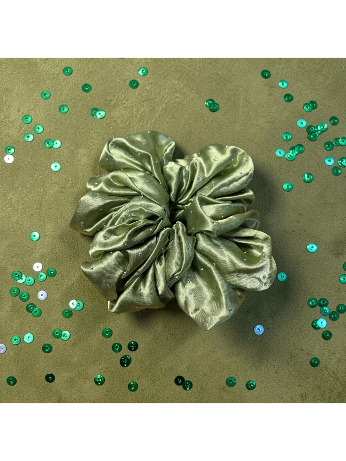 GUMKA SATYNOWA OLIWKA Z CYRKONIAMI