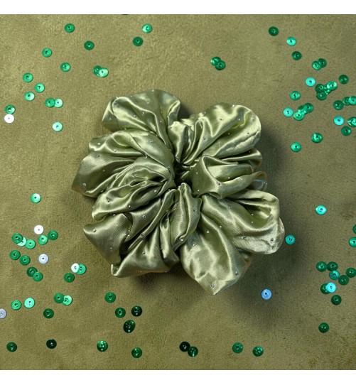 GUMKA SATYNOWA OLIWKA Z CYRKONIAMI