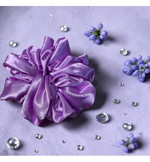 GUMKA SATYNA FIOLET Z CYRKONIAMI