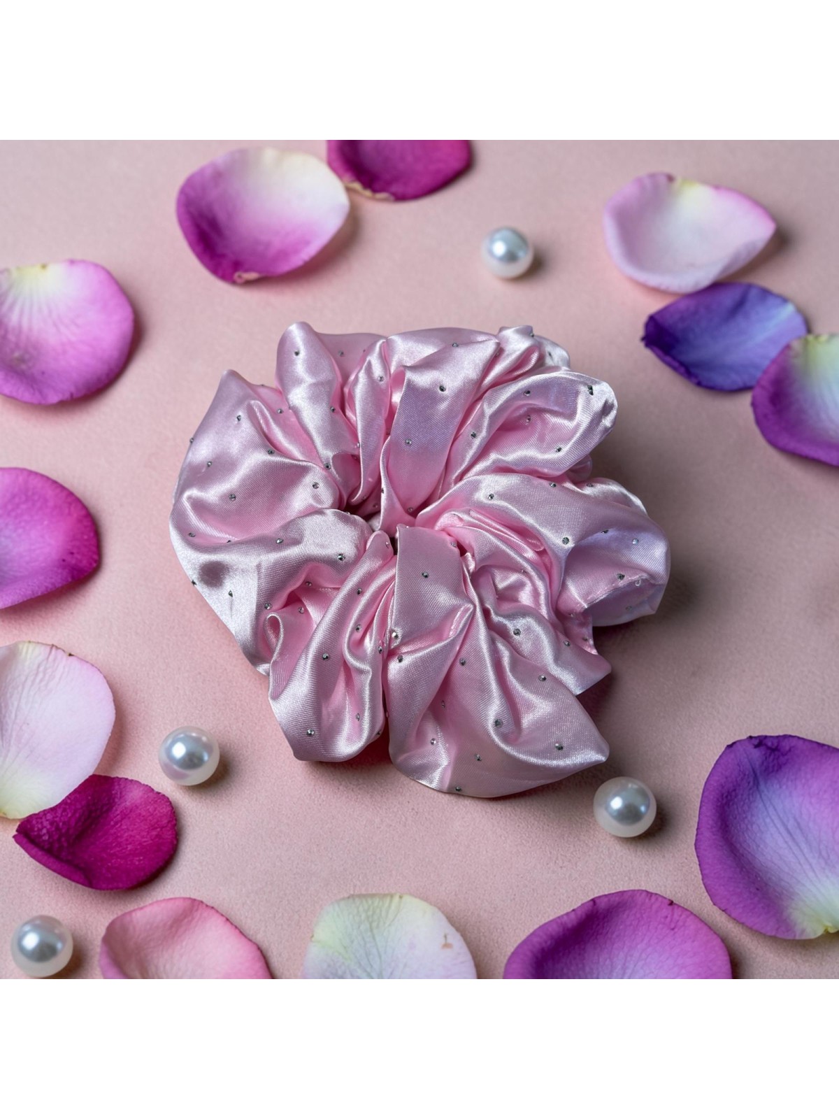 GUMKA SATYNA RÓŻ Z CYRKONIAMI