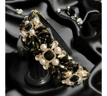 Op.75 Opaska zdobiona kamieniami i perłami