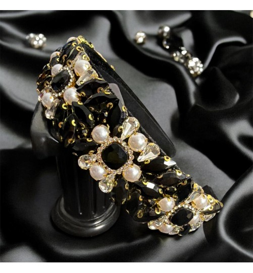 Op.75 Opaska zdobiona kamieniami i perłami
