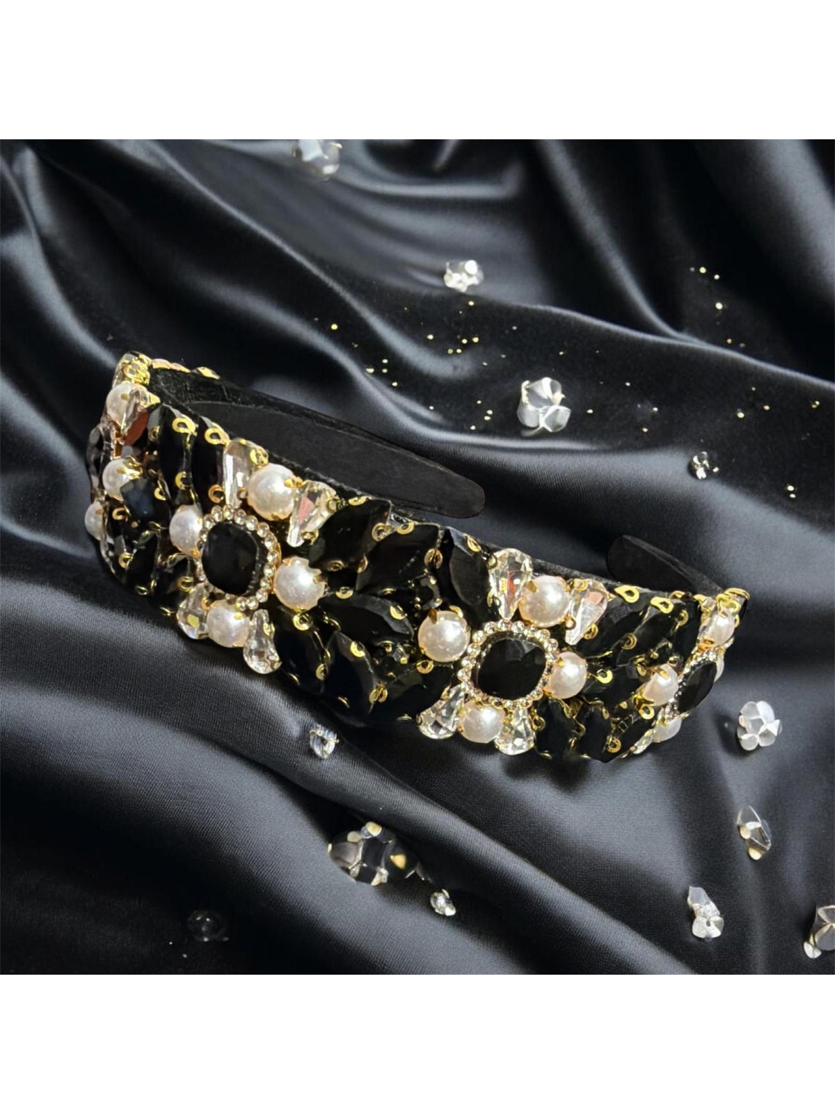 Op.75 Opaska zdobiona kamieniami i perłami