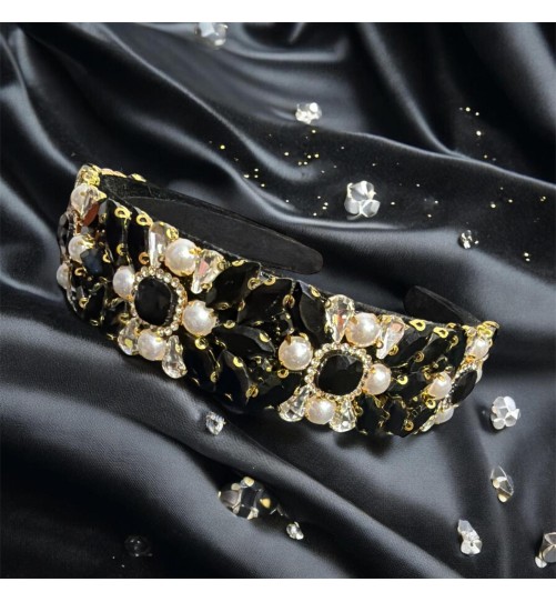 Op.75 Opaska zdobiona kamieniami i perłami