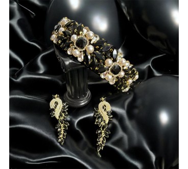 Op.75 Opaska zdobiona kamieniami i perłami