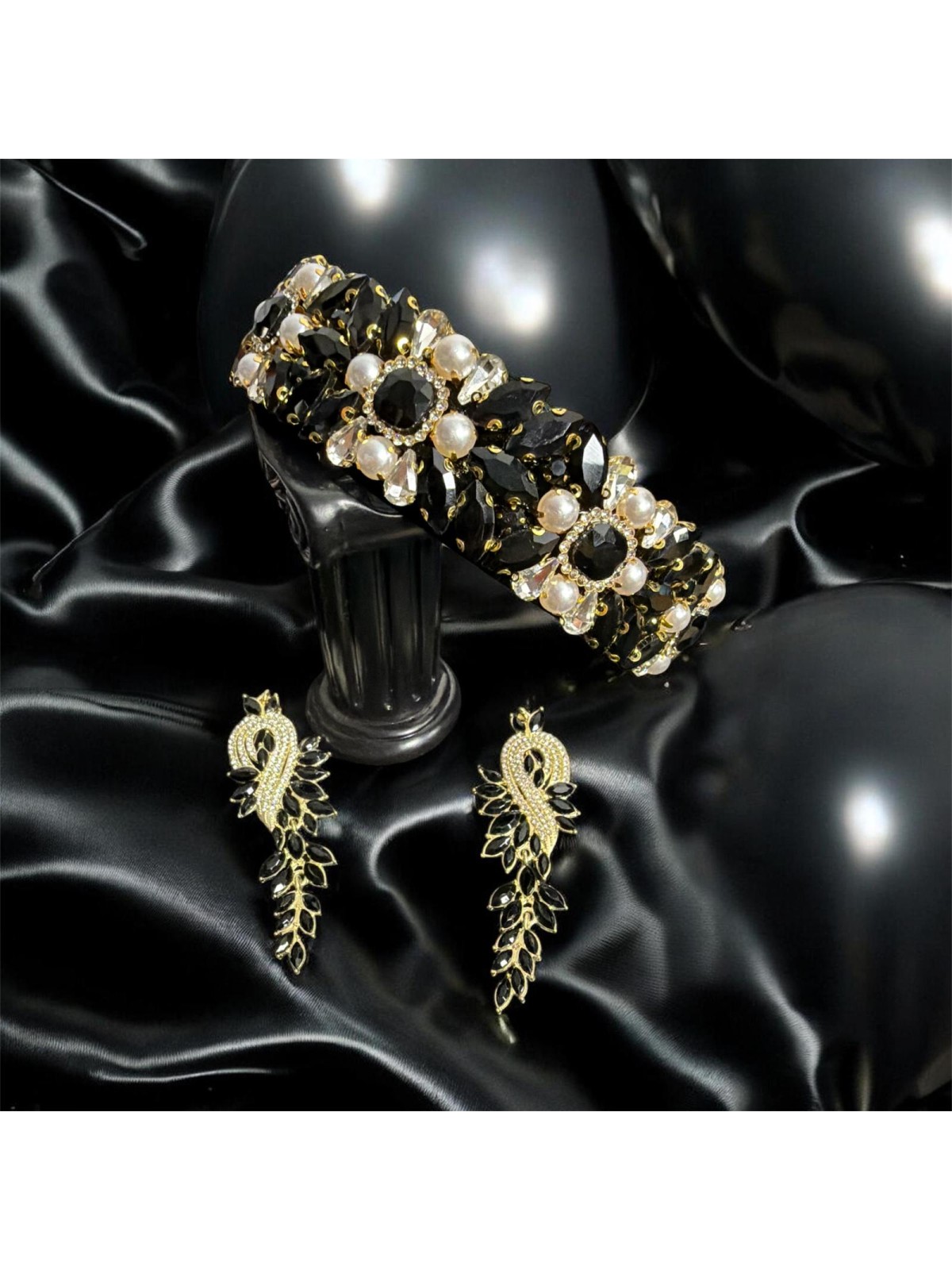 Op.75 Opaska zdobiona kamieniami i perłami