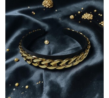 Op.81 Czarna Opaska z Łańcuszkiem