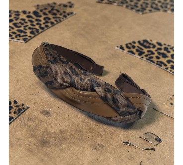 Op.83 Opaska Cienka Panterka Ekoskóra