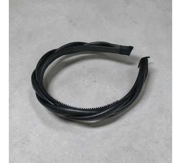 Op.84 Czarna Opaska Ekoskóra na Grzebyku