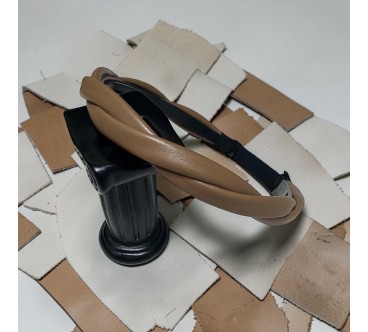 Op.84 Brązowa Opaska Ekoskóra na Grzebyku