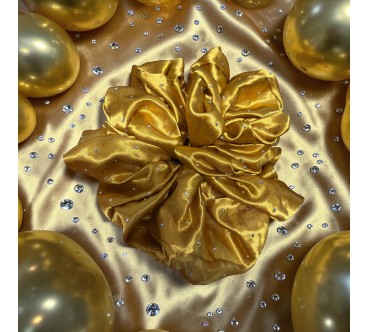 Gumka Satynowa Złota z Cyrkoniami