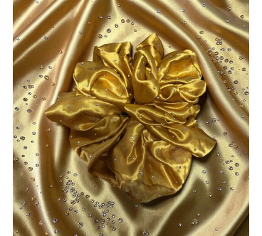 Gumka Satynowa Złota z Cyrkoniami