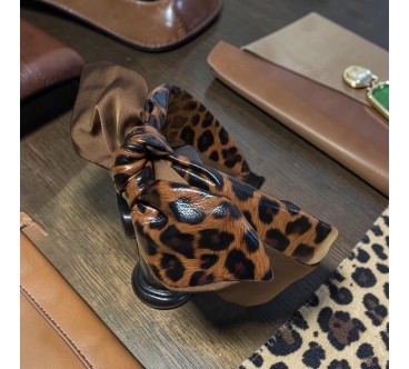 Op.87 Opaska Brązowa Ekoskóra z Materiałem