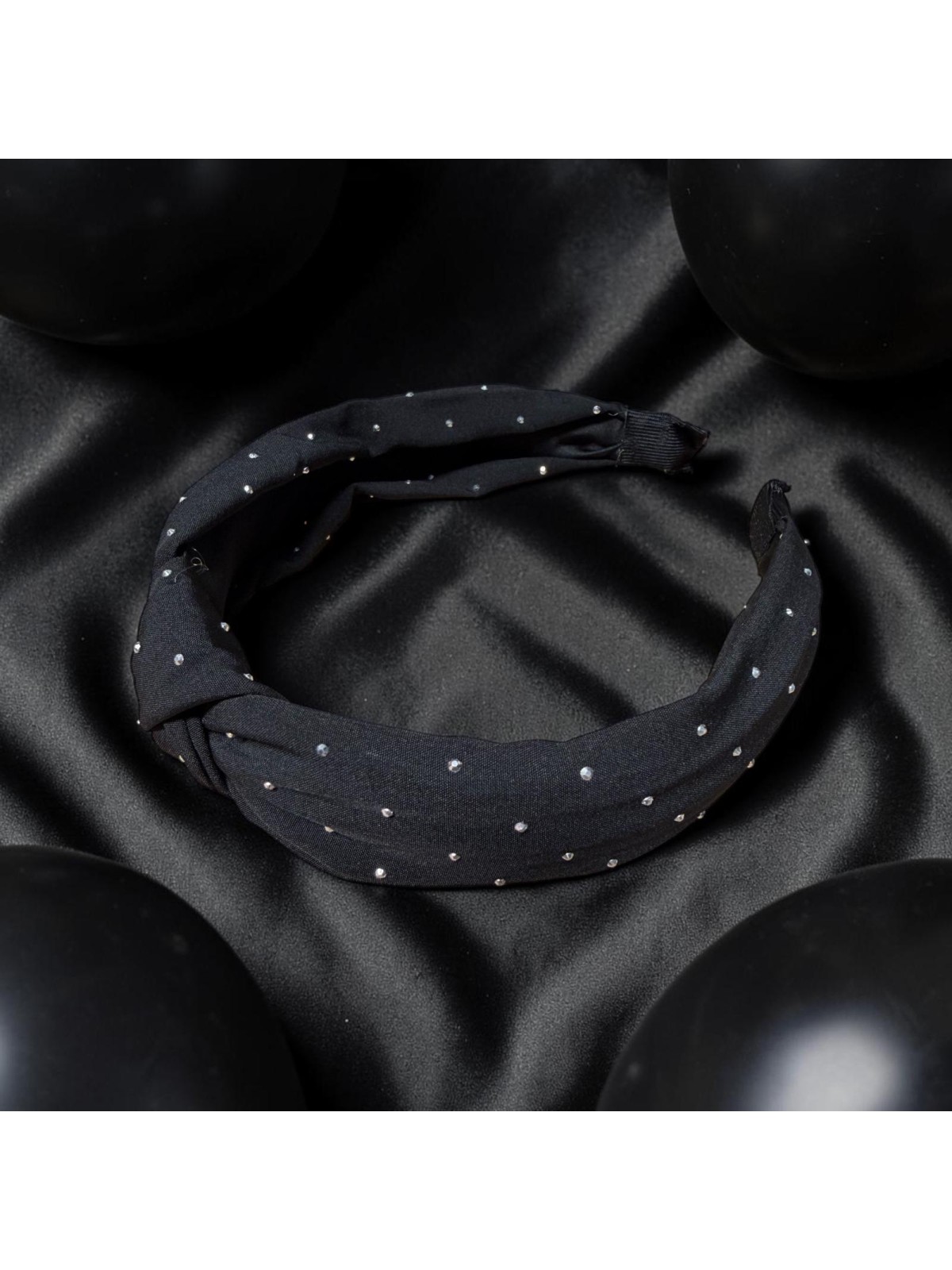 Op.91 Czarna opaska z cyrkoniami