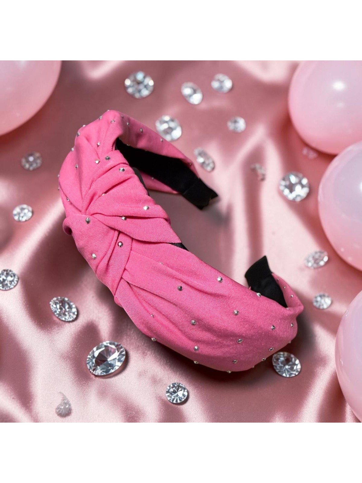 Op.91 Różowa opaska z cyrkoniami