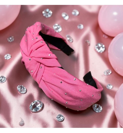 Op.91 Różowa opaska z cyrkoniami