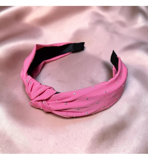 Op.91 Różowa opaska z cyrkoniami