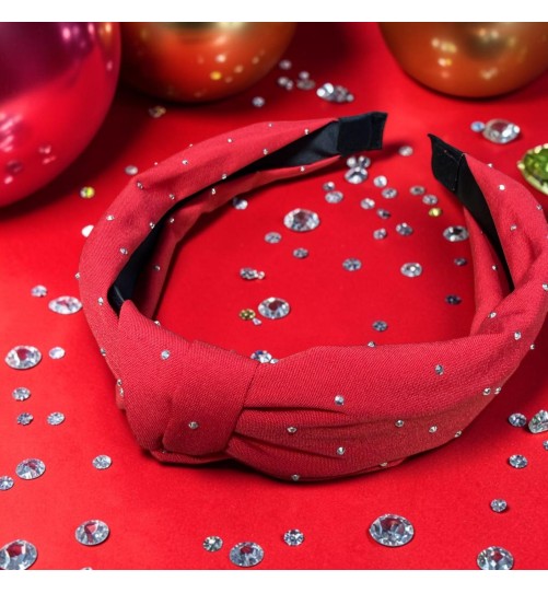 Op.91 czerwona opaska z cyrkoniami