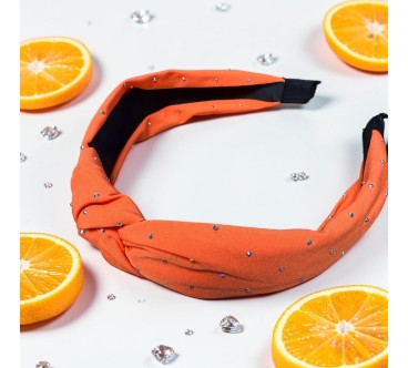 op.91 Pomarańczowa opaska z cyrkoniami