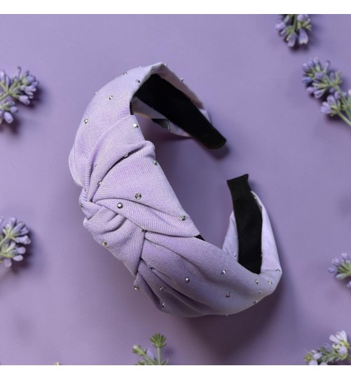 Op.91 fioletowa opaska z cyrkoniami