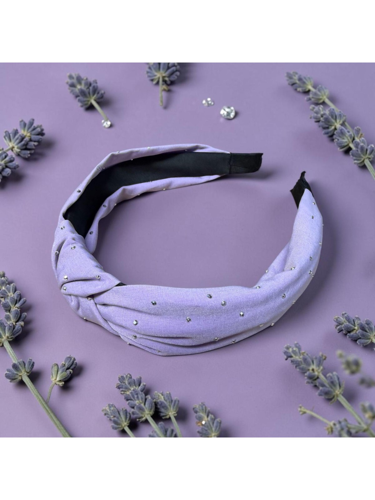 Op.91 fioletowa opaska z cyrkoniami