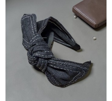 Op.93 Opaska jeans czarna