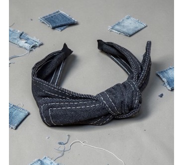 Op.93 Opaska jeans czarna