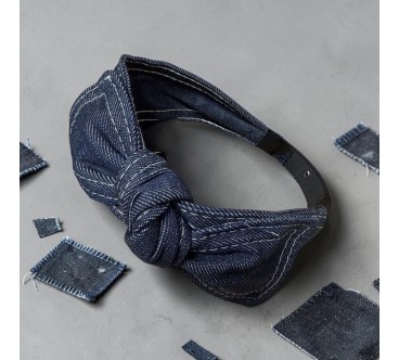 op.93 Opaska jeans granatowa