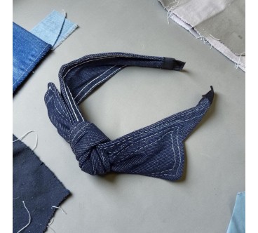 op.93 Opaska jeans granatowa
