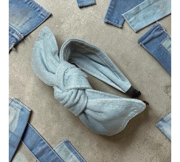 Op.93 Opaska jeans niebieska